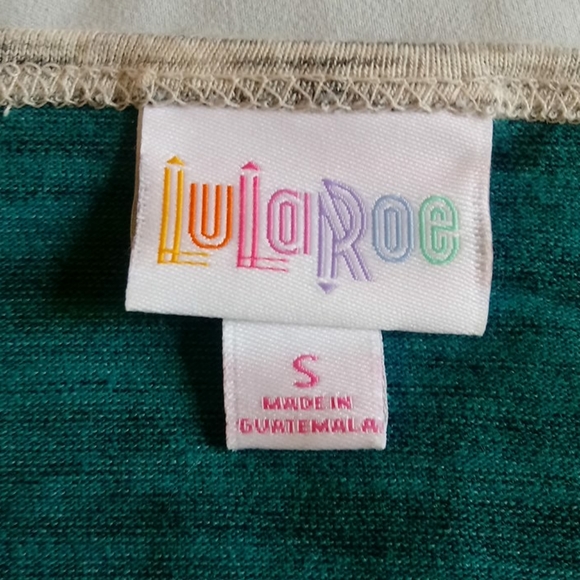 LuLaRoe contrast sleeve Irma tunic tee size S - Picture 5 of 8